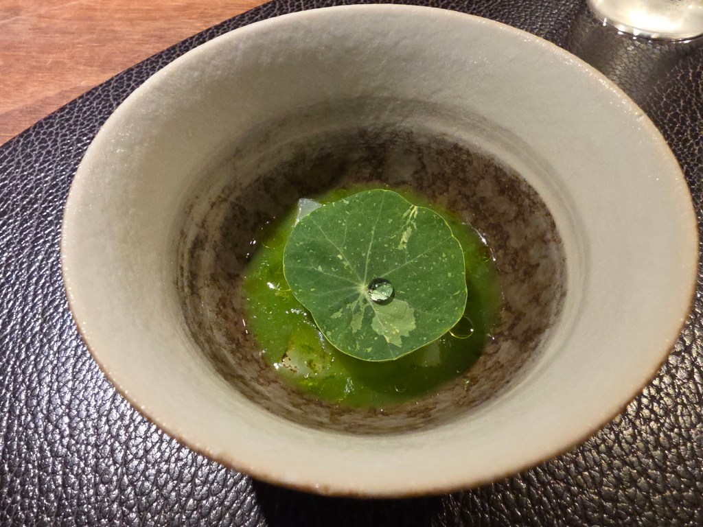 Scallop, kohlrabi and Korean melon